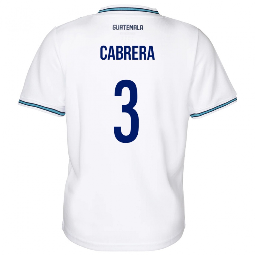 Damen Guatemala Gabriel Cabrera #3 Weiß Heimtrikot Trikot 24-26 T-Shirt Österreich