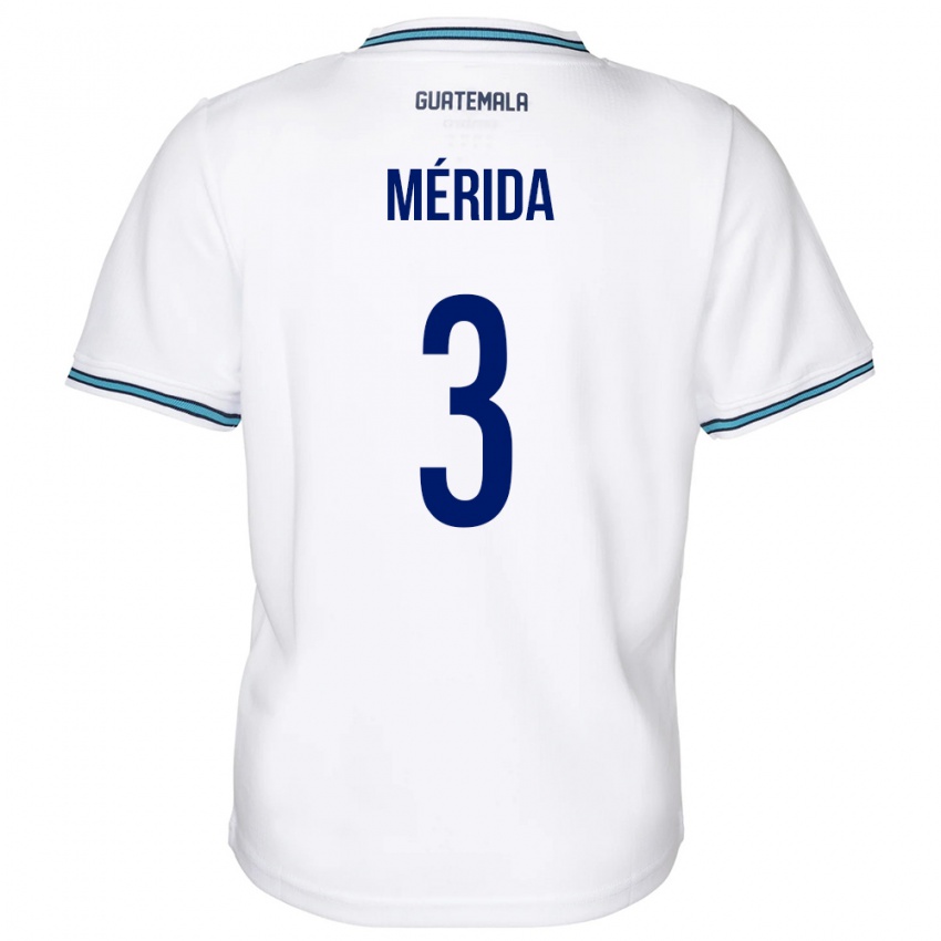 Damen Guatemala Daniel Mérida #3 Weiß Heimtrikot Trikot 24-26 T-Shirt Österreich