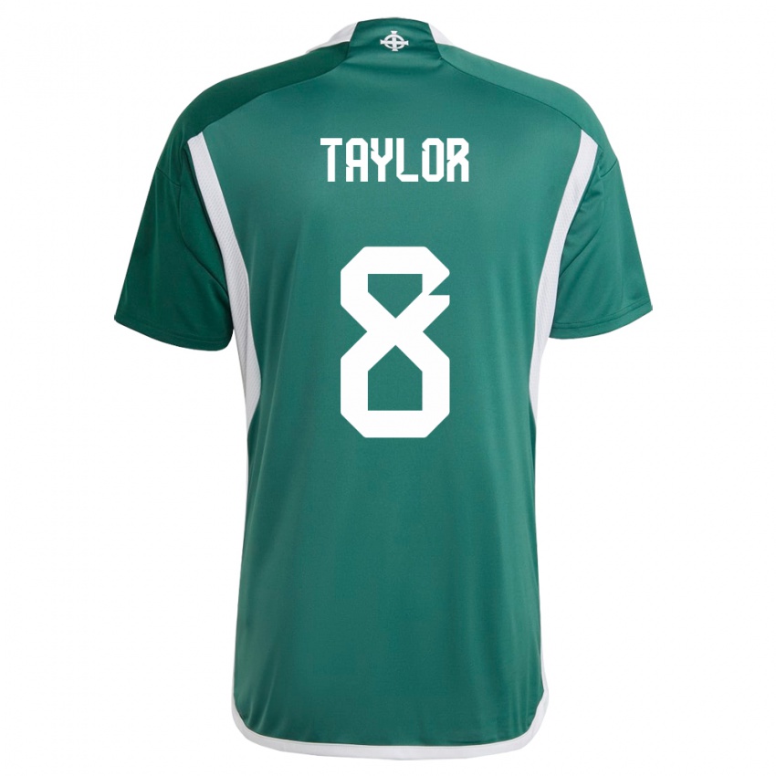 Damen Nordirland Dale Taylor #8 Grün Heimtrikot Trikot 24-26 T-Shirt Österreich