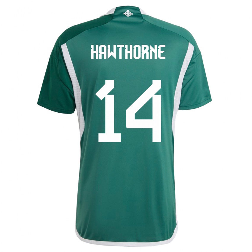 Damen Nordirland Keevan Hawthorne #14 Grün Heimtrikot Trikot 24-26 T-Shirt Österreich