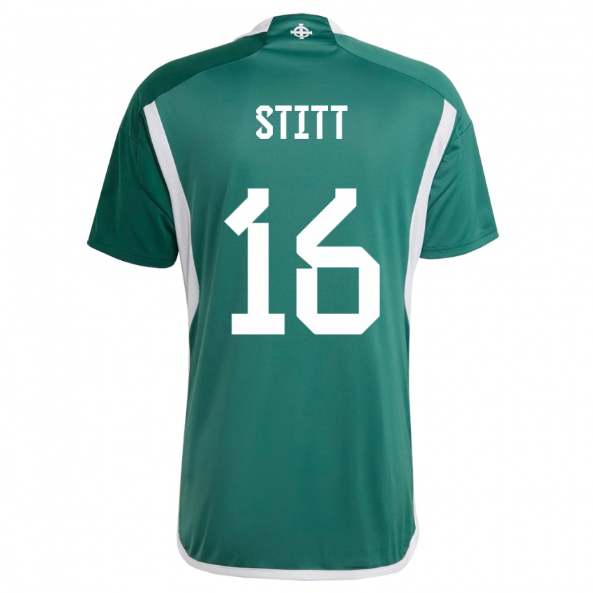 Damen Nordirland Dylan Stitt #16 Grün Heimtrikot Trikot 24-26 T-Shirt Österreich