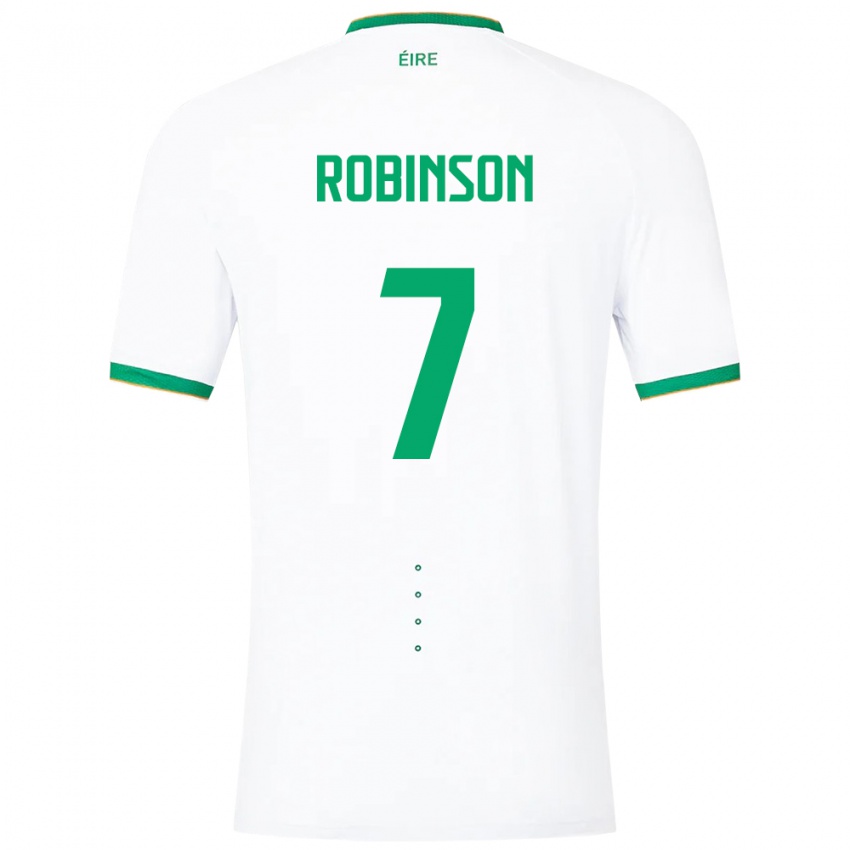 Damen Irische Callum Robinson #7 Weiß Auswärtstrikot Trikot 24-26 T-Shirt Österreich