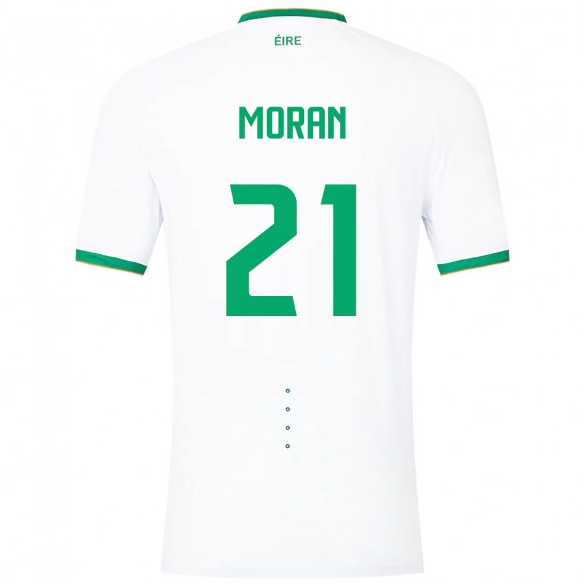 Damen Irische Andy Moran #21 Weiß Auswärtstrikot Trikot 24-26 T-Shirt Österreich