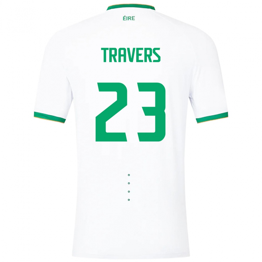 Damen Irische Mark Travers #23 Weiß Auswärtstrikot Trikot 24-26 T-Shirt Österreich