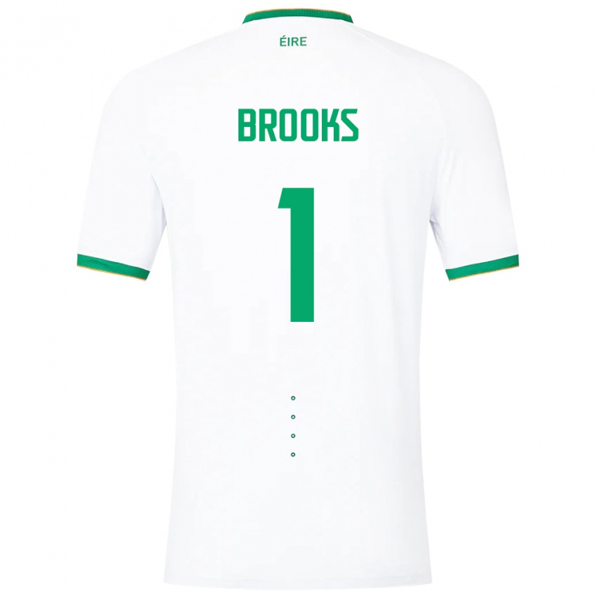 Damen Irische Tiernan Brooks #1 Weiß Auswärtstrikot Trikot 24-26 T-Shirt Österreich