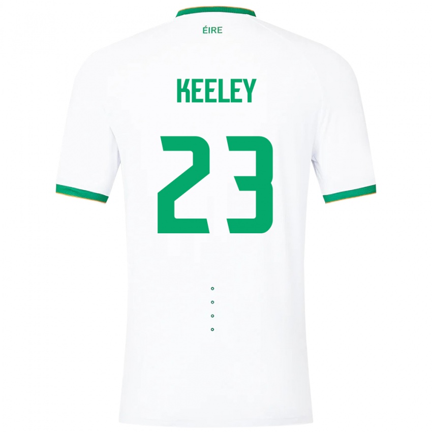 Damen Irische Josh Keeley #23 Weiß Auswärtstrikot Trikot 24-26 T-Shirt Österreich