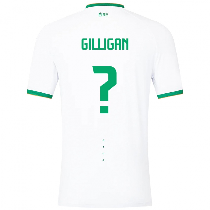 Damen Irische Ciaran Gilligan #0 Weiß Auswärtstrikot Trikot 24-26 T-Shirt Österreich