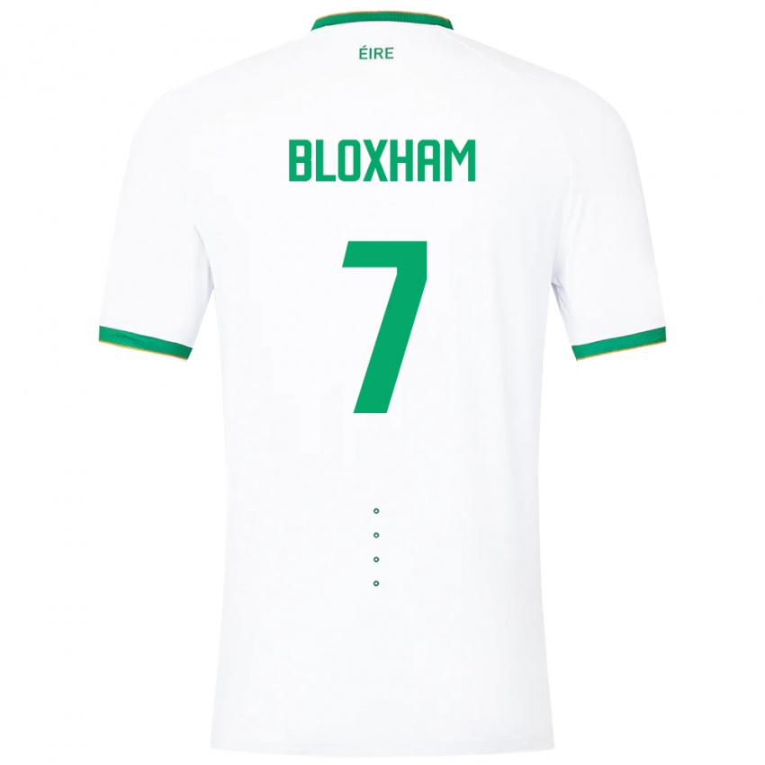 Damen Irische Tom Bloxham #7 Weiß Auswärtstrikot Trikot 24-26 T-Shirt Österreich