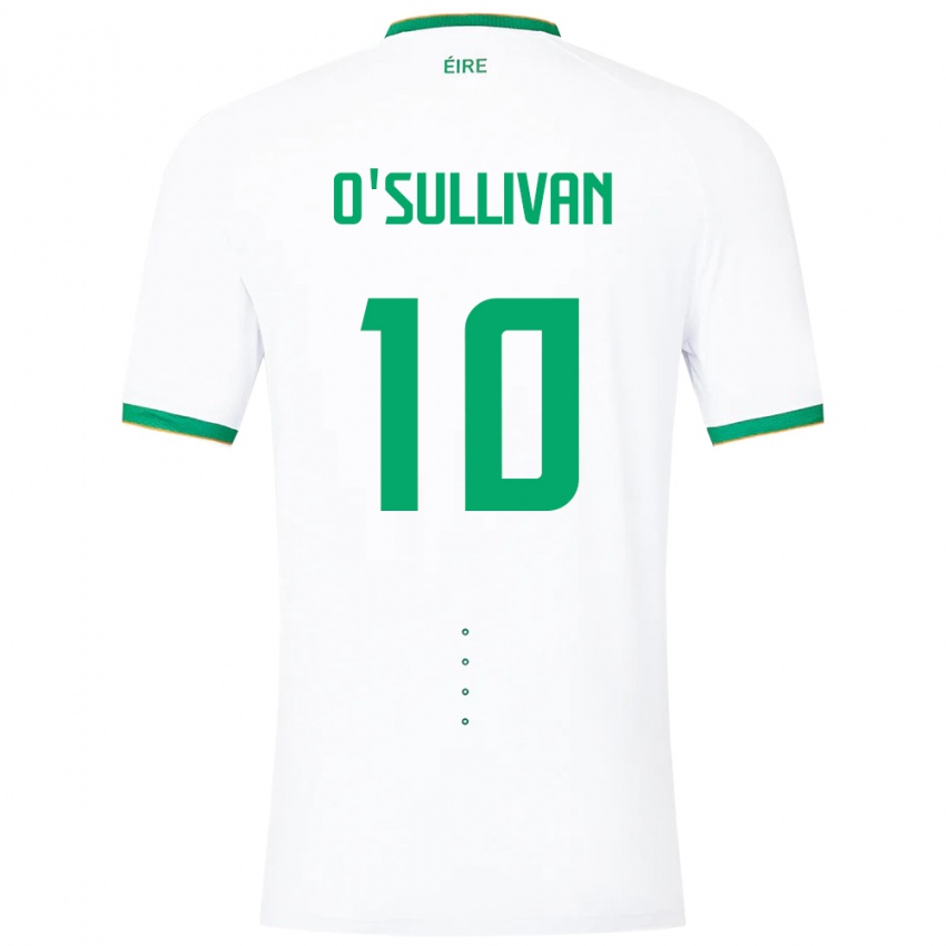Damen Irische Denise O'sullivan #10 Weiß Auswärtstrikot Trikot 24-26 T-Shirt Österreich