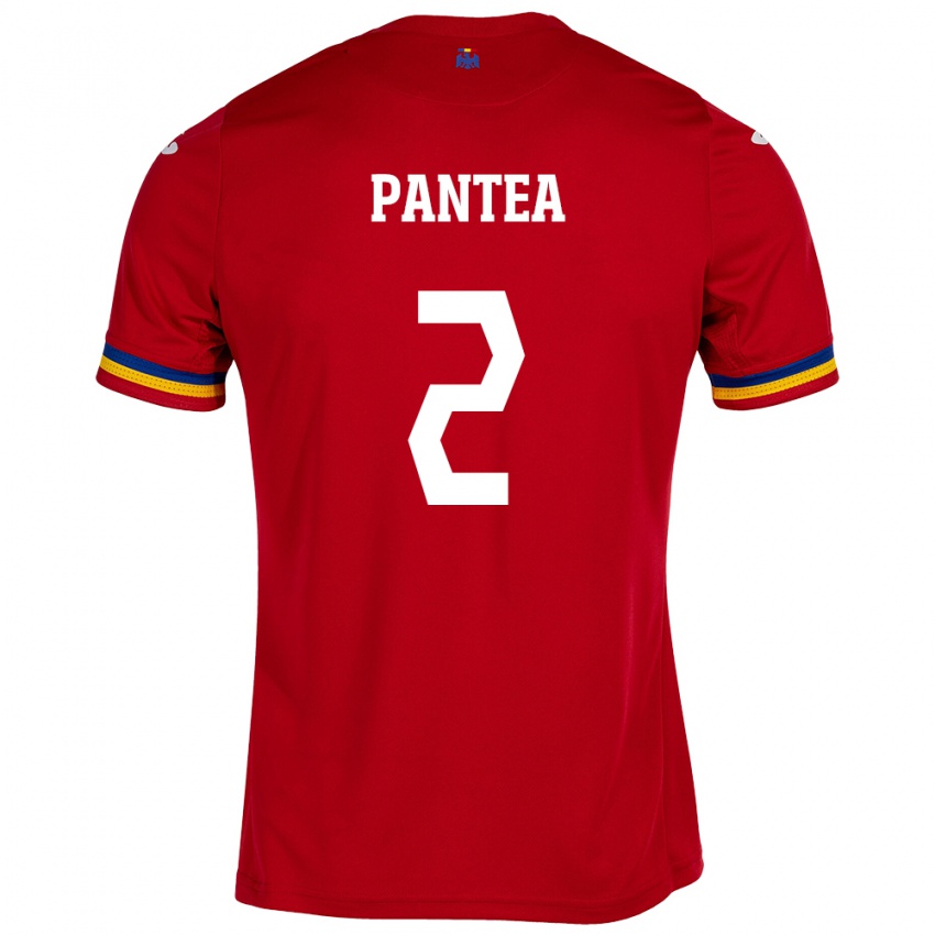 Damen Rumänische Alexandru Pantea #2 Rot Auswärtstrikot Trikot 24-26 T-Shirt Österreich