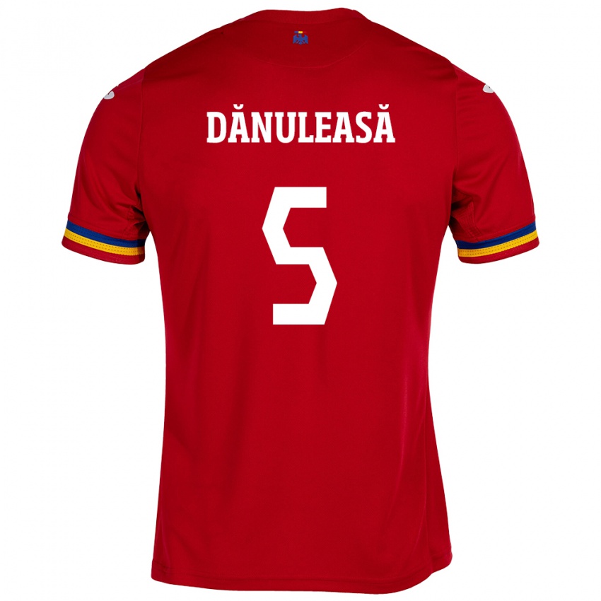 Damen Rumänische Gabriel Dănuleasă #5 Rot Auswärtstrikot Trikot 24-26 T-Shirt Österreich