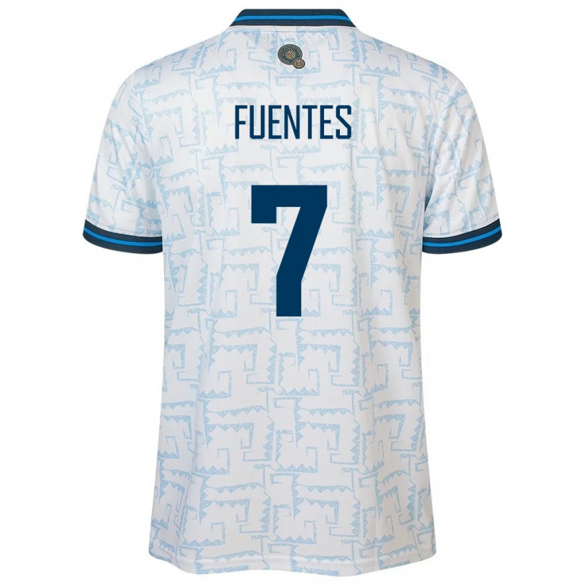 Damen El Salvador Danielle Fuentes #7 Weiß Auswärtstrikot Trikot 24-26 T-Shirt Österreich