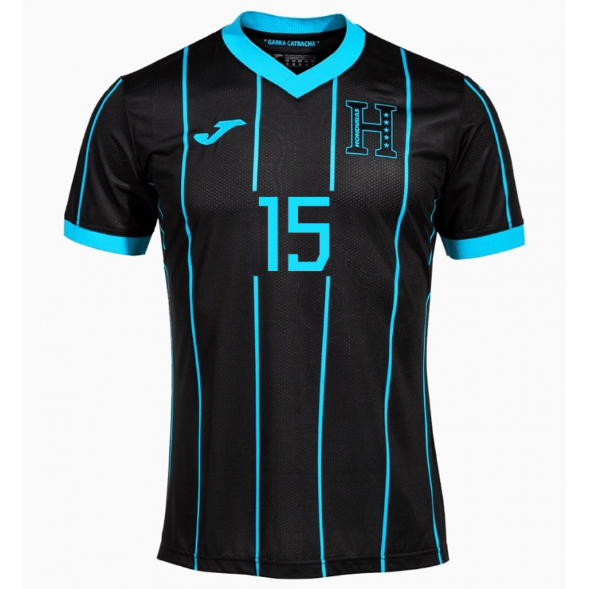 Damen Honduras Kendra Haylock #15 Schwarz Auswärtstrikot Trikot 24-26 T-Shirt Österreich