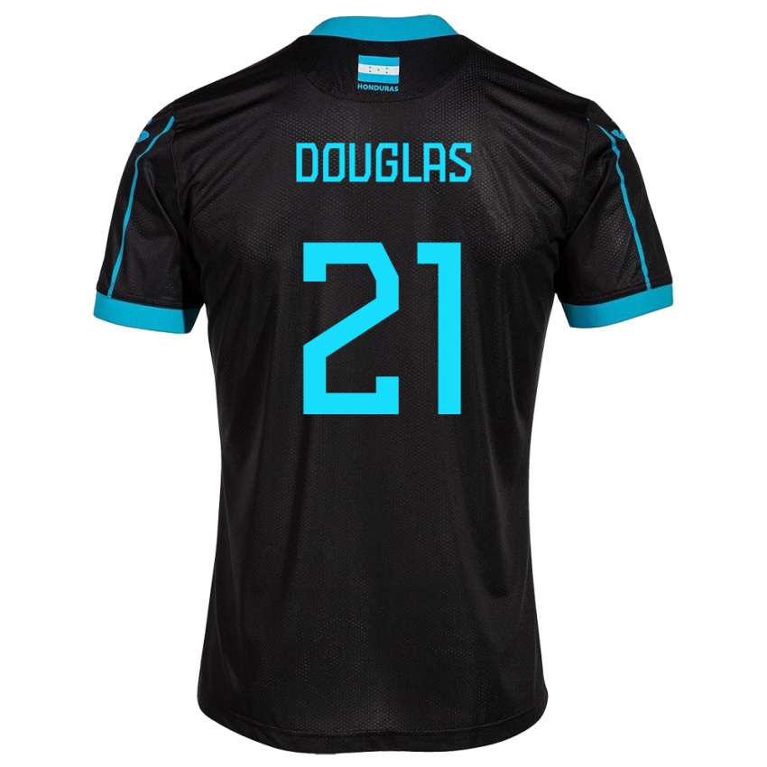 Damen Honduras Douglas Martínez #21 Schwarz Auswärtstrikot Trikot 24-26 T-Shirt Österreich