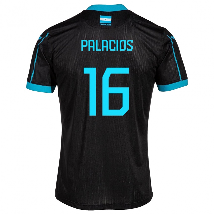 Damen Honduras Danilo Palacios #16 Schwarz Auswärtstrikot Trikot 24-26 T-Shirt Österreich