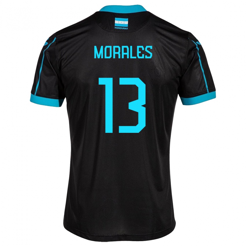 Damen Honduras Maikol Morales #13 Schwarz Auswärtstrikot Trikot 24-26 T-Shirt Österreich