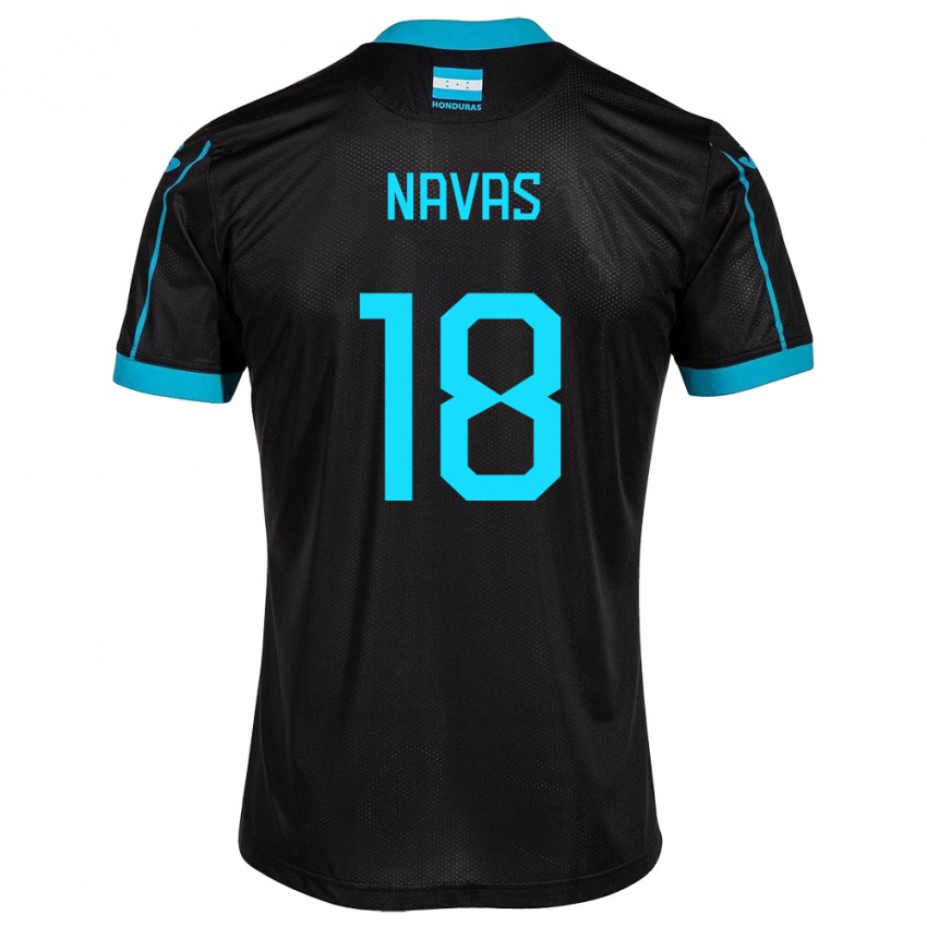 Damen Honduras Johan Navas #18 Schwarz Auswärtstrikot Trikot 24-26 T-Shirt Österreich