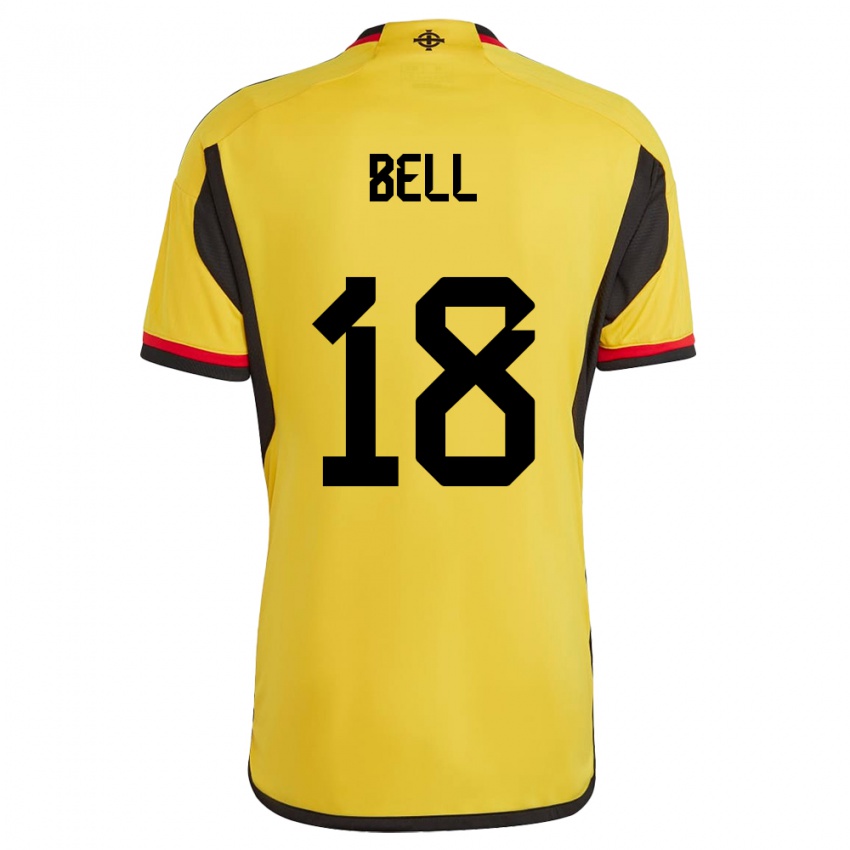 Damen Nordirland Megan Bell #18 Weiß Auswärtstrikot Trikot 24-26 T-Shirt Österreich