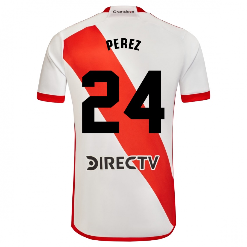 Kinder Enzo Perez #24 Weiß Rot Heimtrikot Trikot 2023/24 T-Shirt Österreich