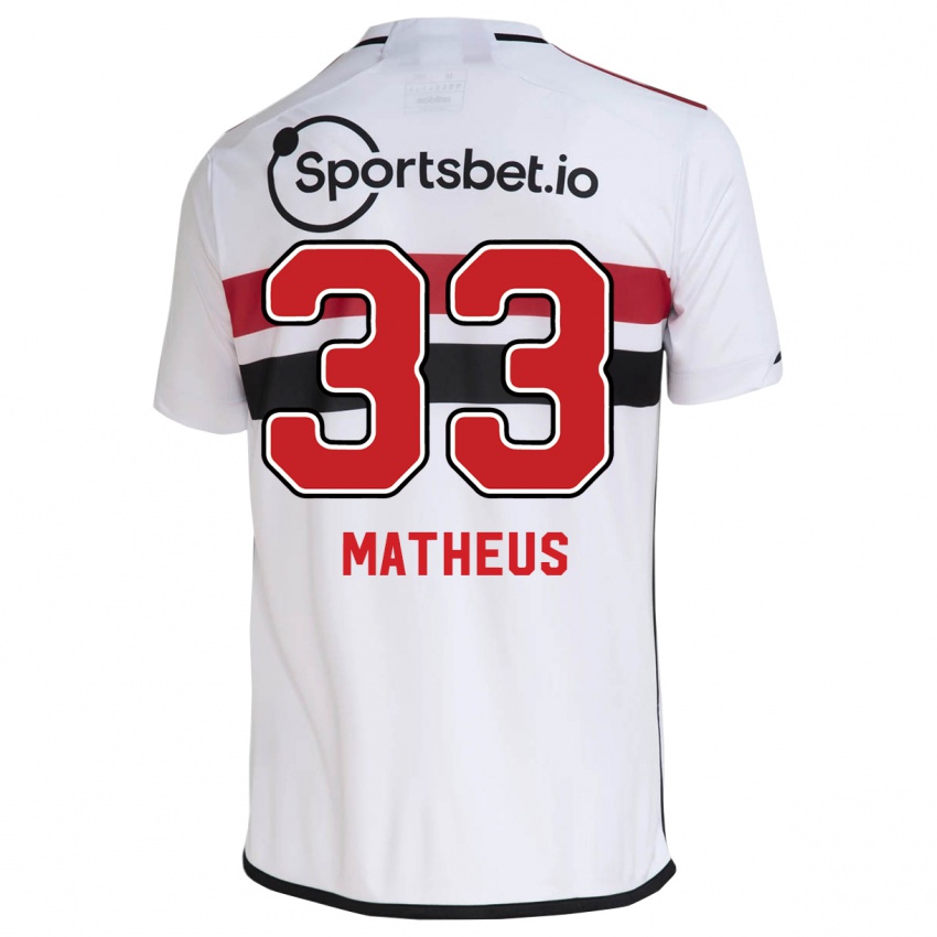 Kinder Caio Matheus #33 Weiß Heimtrikot Trikot 2023/24 T-Shirt Österreich