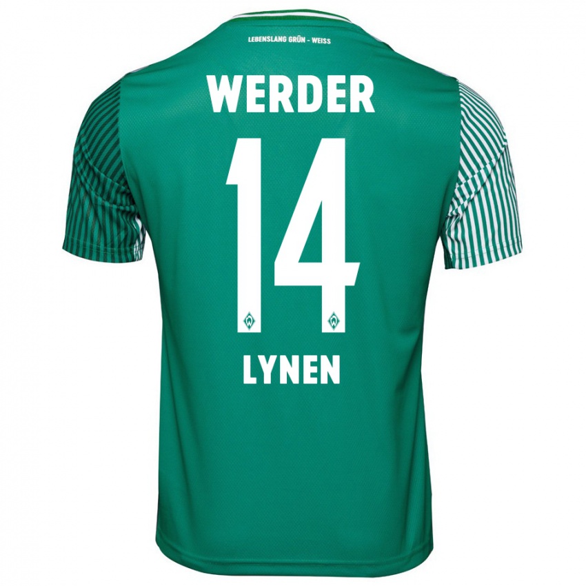 Kinder Senne Lynen #14 Grün Heimtrikot Trikot 2023/24 T-Shirt Österreich