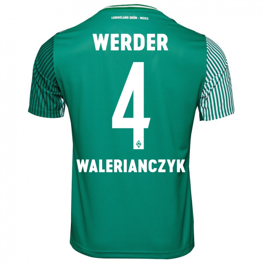 Kinder Dennis Walerianczyk #4 Grün Heimtrikot Trikot 2023/24 T-Shirt Österreich