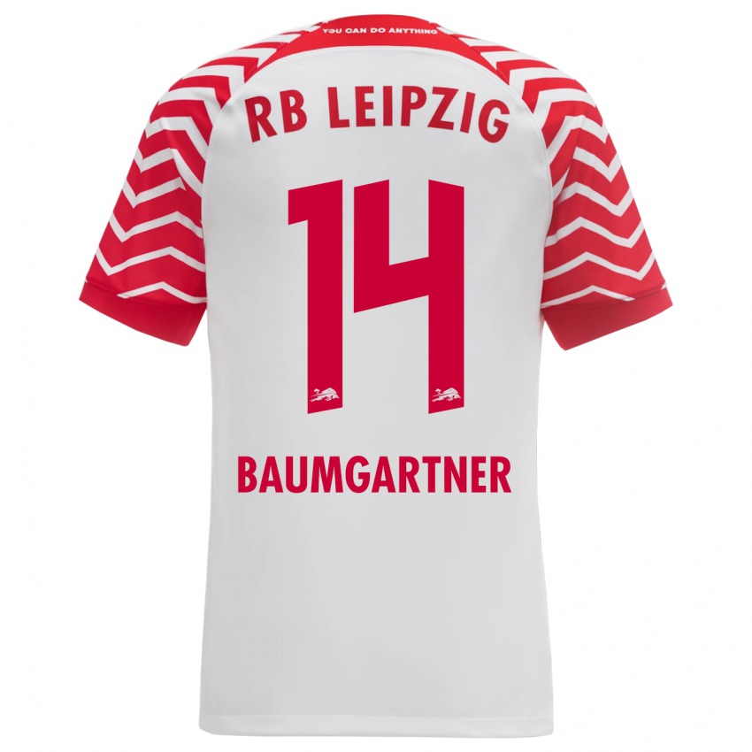 Kinder Christoph Baumgartner #14 Weiß Heimtrikot Trikot 2023/24 T-Shirt Österreich