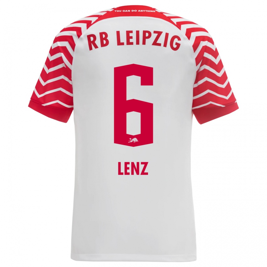 Kinder Elias Lenz #6 Weiß Heimtrikot Trikot 2023/24 T-Shirt Österreich