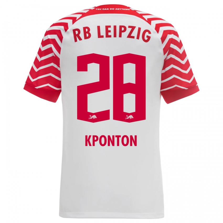 Kinder Marwan Kponton #28 Weiß Heimtrikot Trikot 2023/24 T-Shirt Österreich