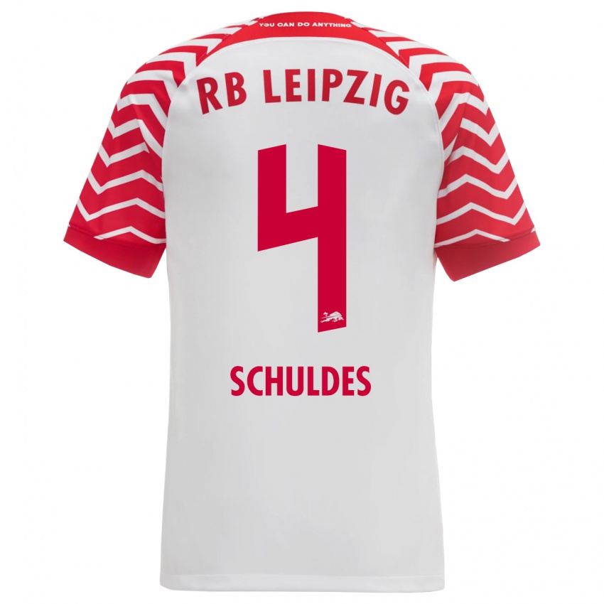 Kinder Jamie Schuldes #4 Weiß Heimtrikot Trikot 2023/24 T-Shirt Österreich