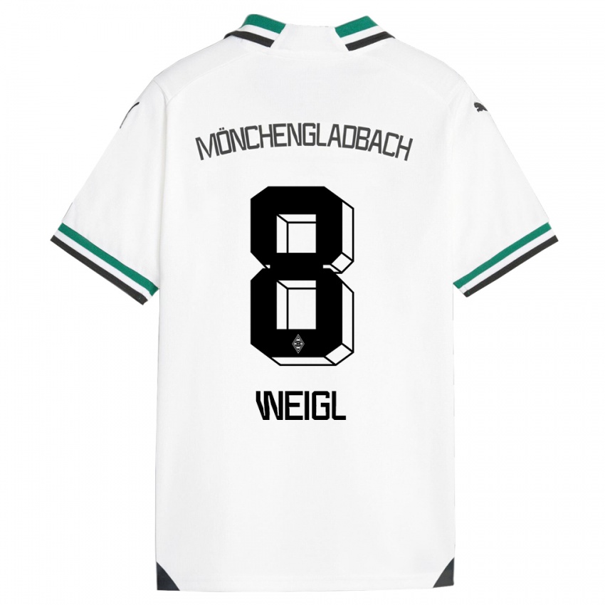 Kinder Julian Weigl #8 Weiß Grün Heimtrikot Trikot 2023/24 T-Shirt Österreich