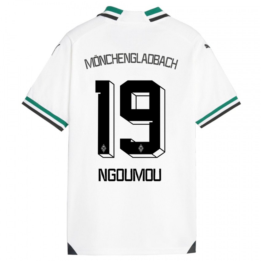 Kinder Nathan Ngoumou #19 Weiß Grün Heimtrikot Trikot 2023/24 T-Shirt Österreich