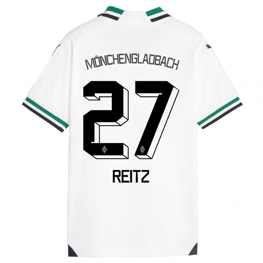 Kinder Rocco Reitz #27 Weiß Grün Heimtrikot Trikot 2023/24 T-Shirt Österreich