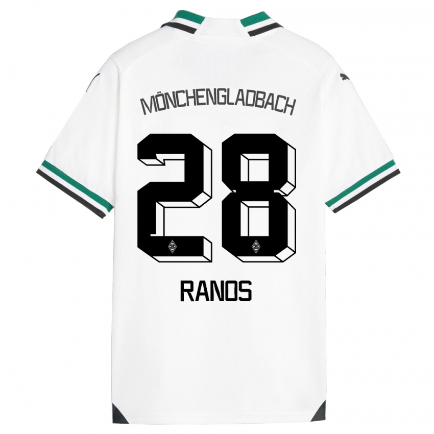 Kinder Grant-Leon Ranos #28 Weiß Grün Heimtrikot Trikot 2023/24 T-Shirt Österreich