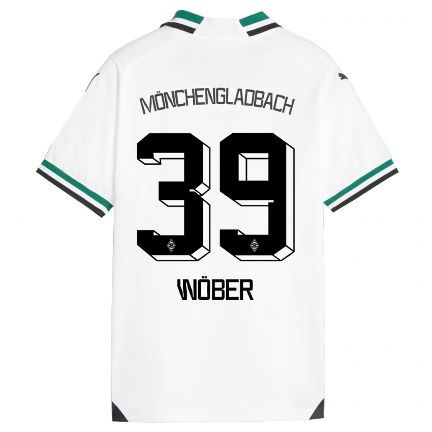 Kinder Maximilian Wöber #39 Weiß Grün Heimtrikot Trikot 2023/24 T-Shirt Österreich