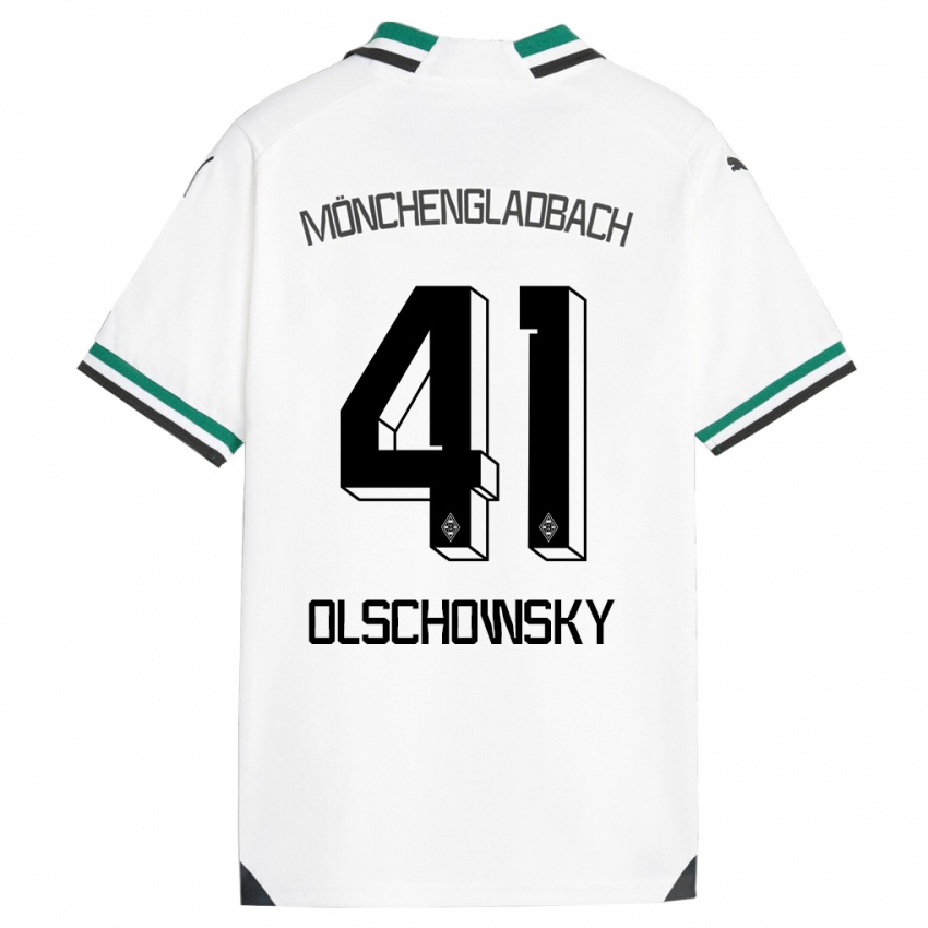 Kinder Jan Olschowsky #41 Weiß Grün Heimtrikot Trikot 2023/24 T-Shirt Österreich