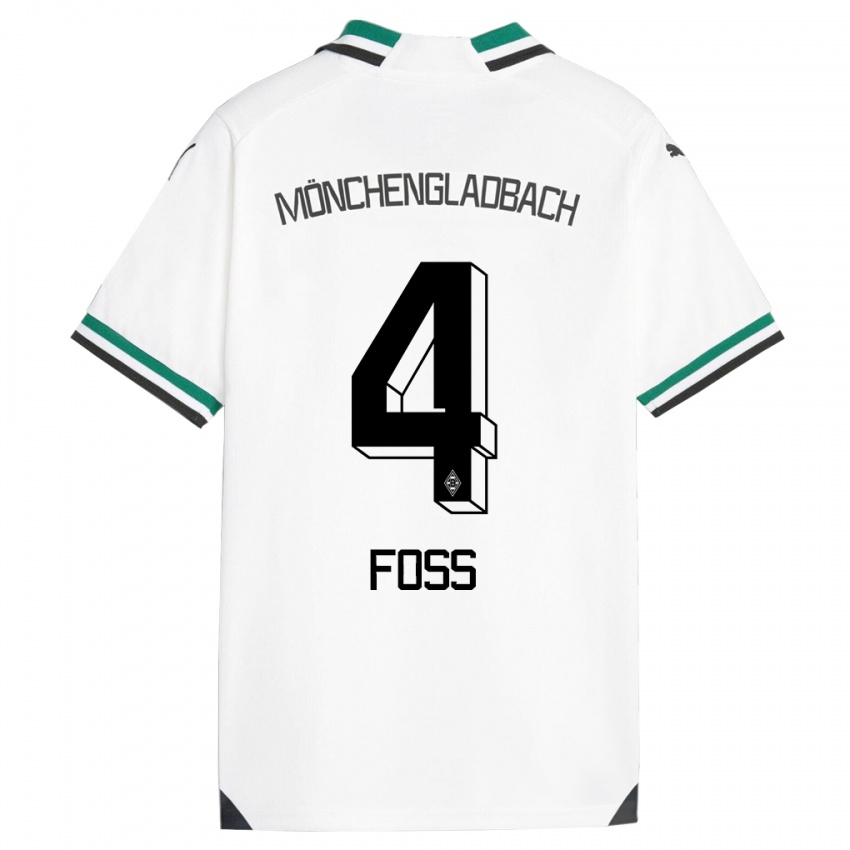 Kinder Jonathan Foss #4 Weiß Grün Heimtrikot Trikot 2023/24 T-Shirt Österreich