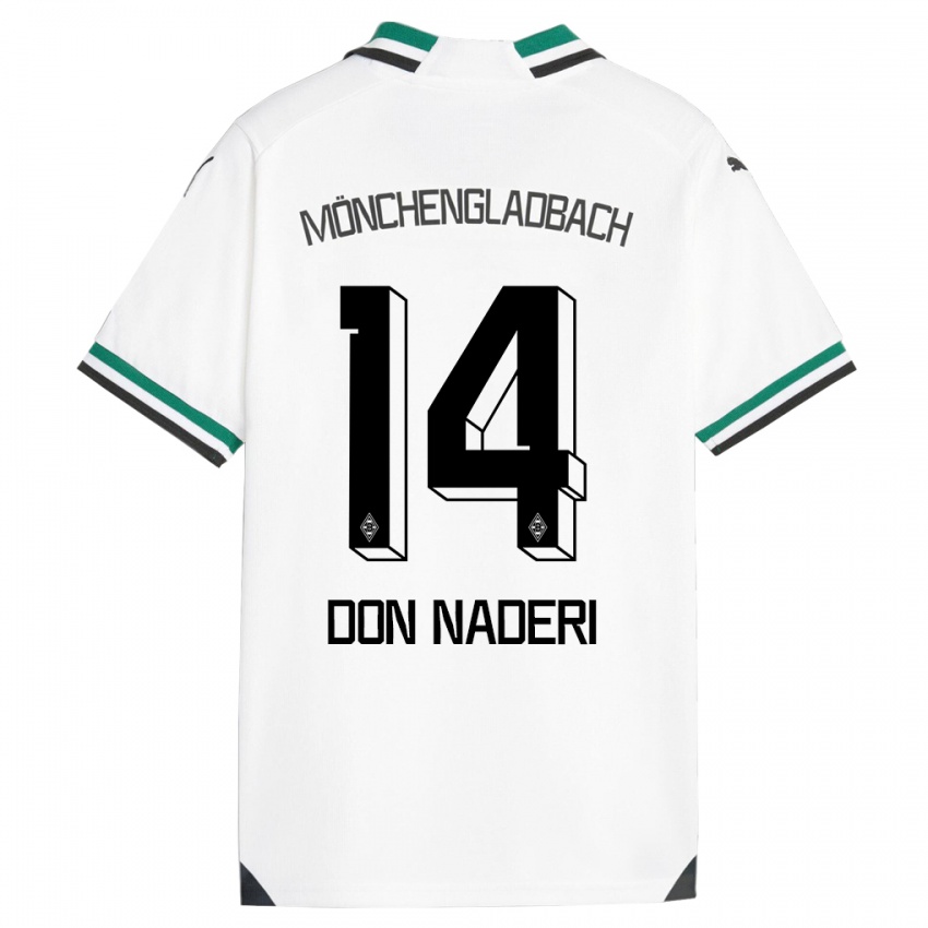 Kinder Ryan Don Naderi #14 Weiß Grün Heimtrikot Trikot 2023/24 T-Shirt Österreich