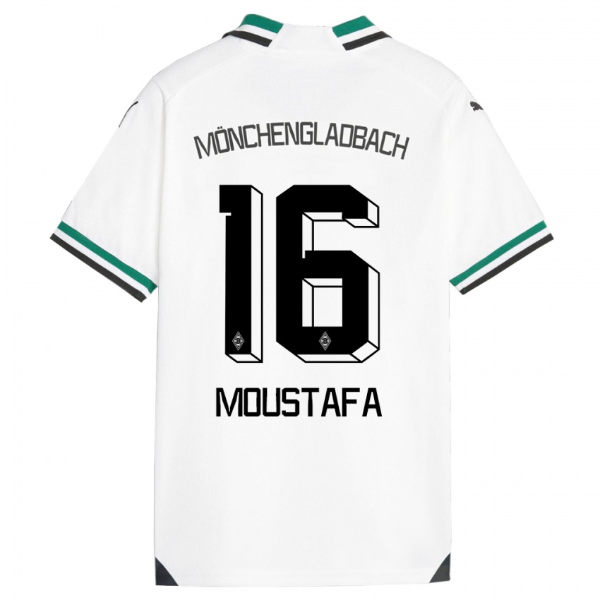 Kinder Moustafa Ashraf Moustafa #16 Weiß Grün Heimtrikot Trikot 2023/24 T-Shirt Österreich