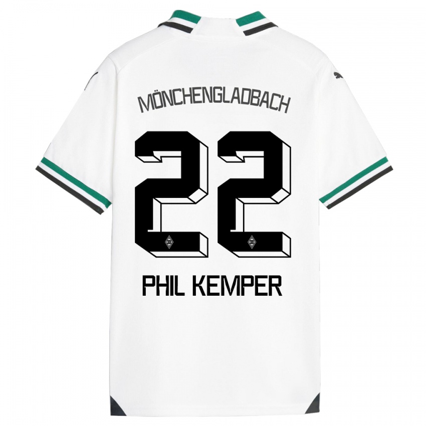 Kinder Phil Kemper #22 Weiß Grün Heimtrikot Trikot 2023/24 T-Shirt Österreich