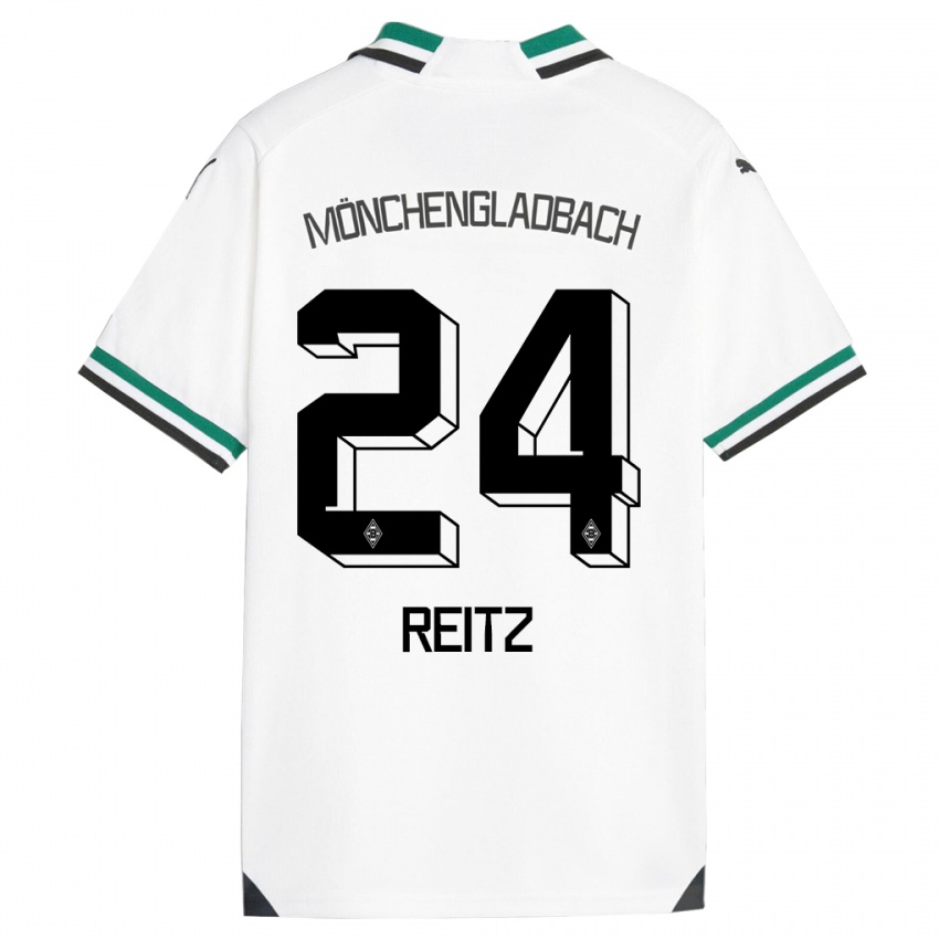 Kinder Tony Reitz #24 Weiß Grün Heimtrikot Trikot 2023/24 T-Shirt Österreich