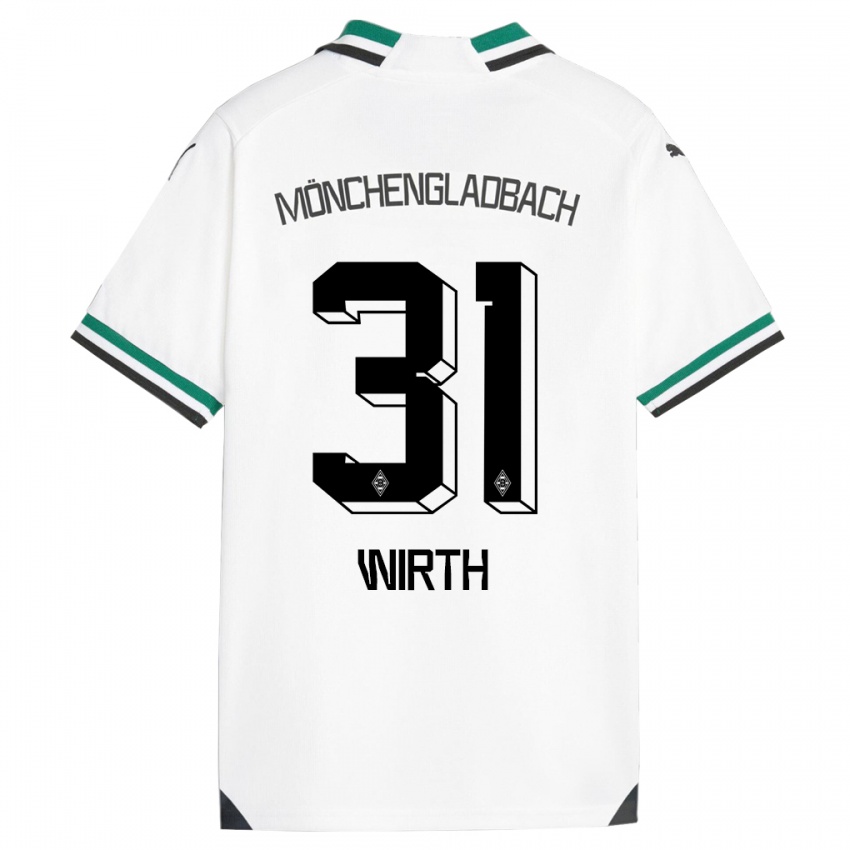 Kinder Linus Wirth #31 Weiß Grün Heimtrikot Trikot 2023/24 T-Shirt Österreich