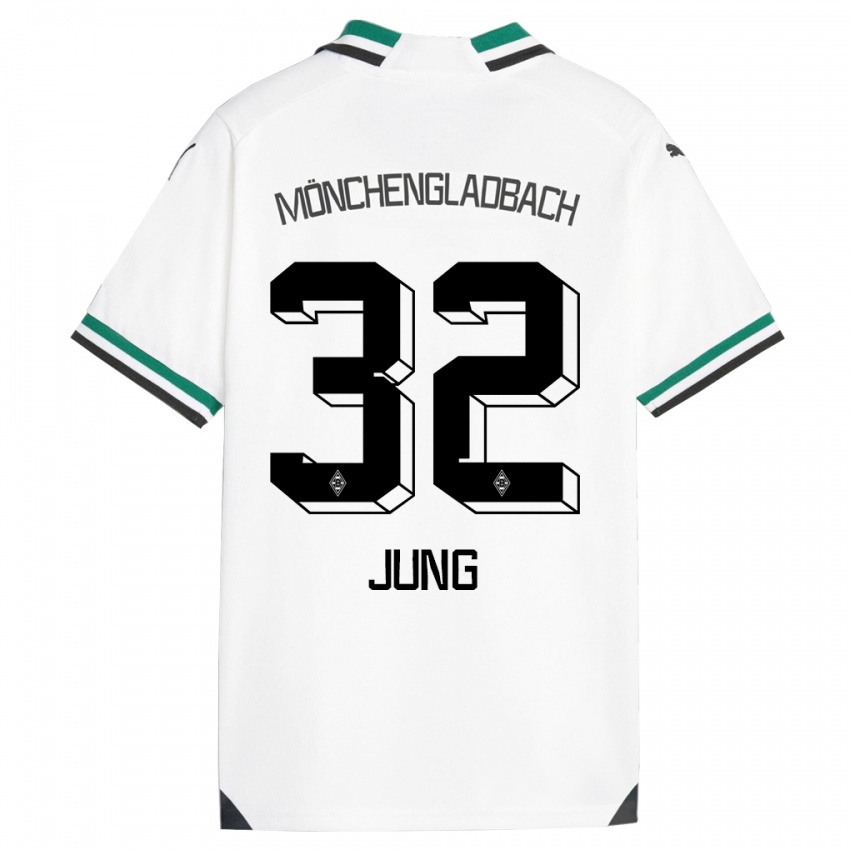 Kinder In-Gyom Jung #32 Weiß Grün Heimtrikot Trikot 2023/24 T-Shirt Österreich