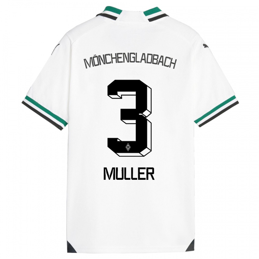 Kinder Barbara Müller #3 Weiß Grün Heimtrikot Trikot 2023/24 T-Shirt Österreich