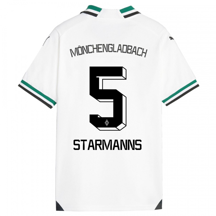 Kinder Sandra Starmanns #5 Weiß Grün Heimtrikot Trikot 2023/24 T-Shirt Österreich