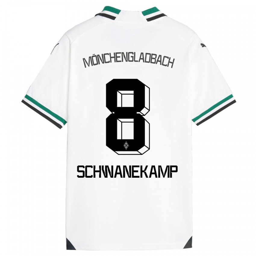 Kinder Jana Schwanekamp #8 Weiß Grün Heimtrikot Trikot 2023/24 T-Shirt Österreich