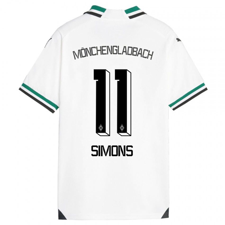 Kinder Kelly Simons #11 Weiß Grün Heimtrikot Trikot 2023/24 T-Shirt Österreich