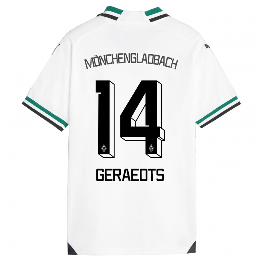 Kinder Kelsey Geraedts #14 Weiß Grün Heimtrikot Trikot 2023/24 T-Shirt Österreich