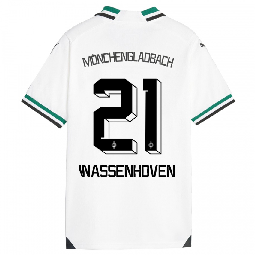 Kinder Michelle Wassenhoven #21 Weiß Grün Heimtrikot Trikot 2023/24 T-Shirt Österreich