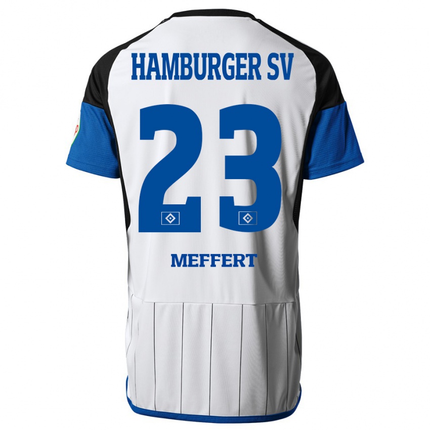 Kinder Jonas Meffert #23 Weiß Heimtrikot Trikot 2023/24 T-Shirt Österreich